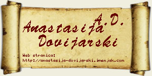 Anastasija Dovijarski vizit kartica